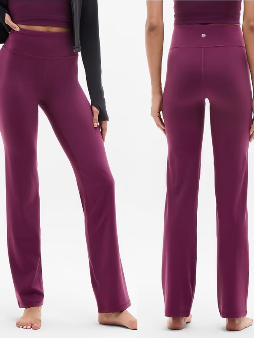 Athleta Elation Ultra High Rise Straight Leg Pant in Plum size small